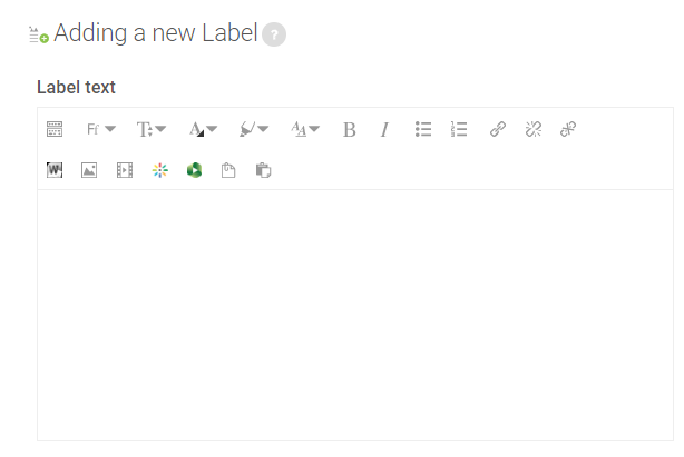 general settings for label resources