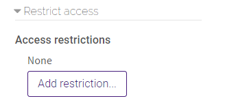 restrict access settings for label resources