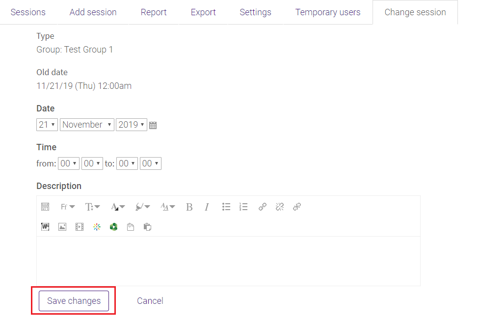 edit changes attendance SNAP