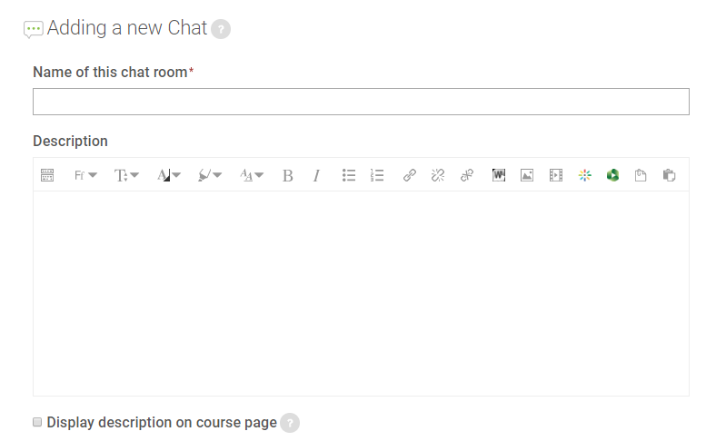 Add a new chat general settings
