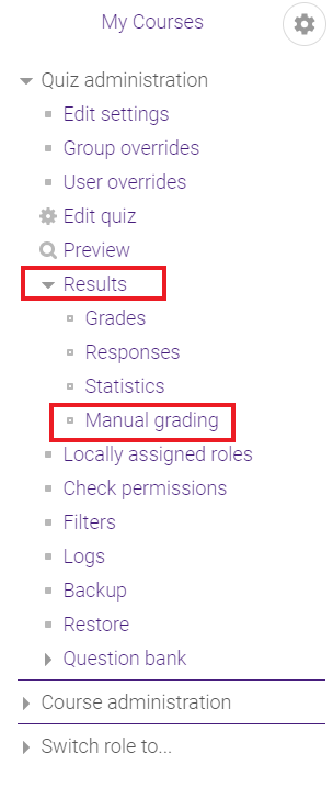 results tab