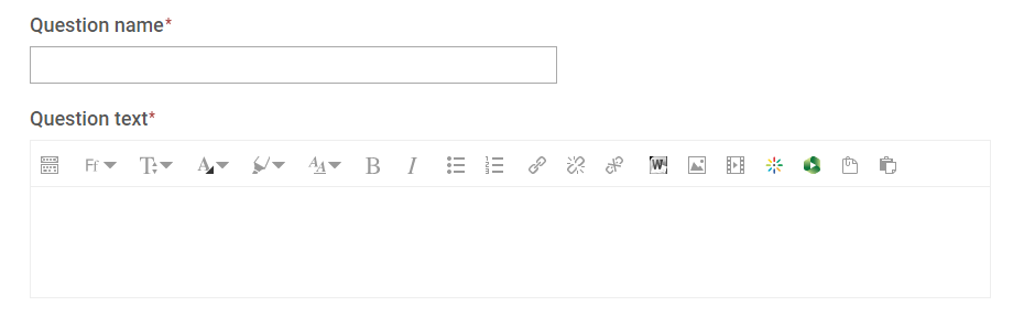 name and description boxes