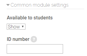 Common Module Settings for URL activity