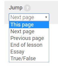 jump drop down box