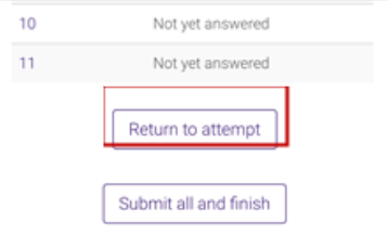 return to attempt button