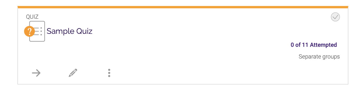 Example of a Quiz link