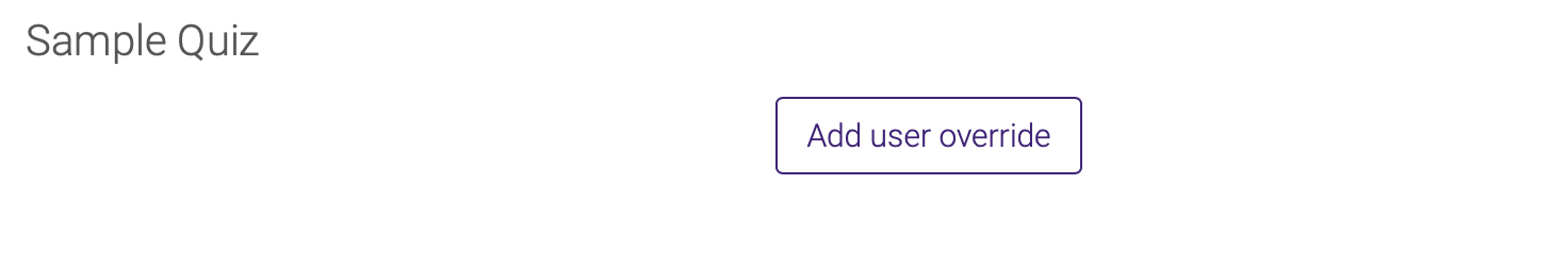 Add user override button