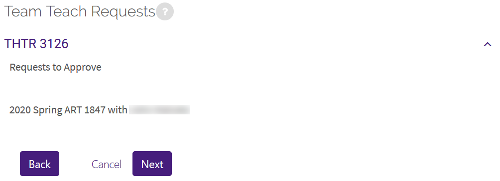 Confirm the team-teach request