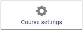 Settings tile in Course Tools