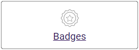Badges tile in course tools