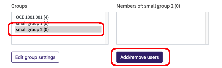 add/remove users button