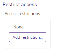 add restriction option