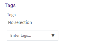 Tags option to add tags