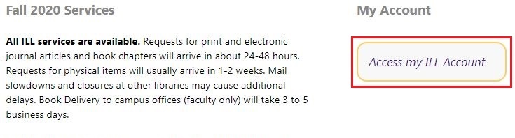 access my ILL account button 