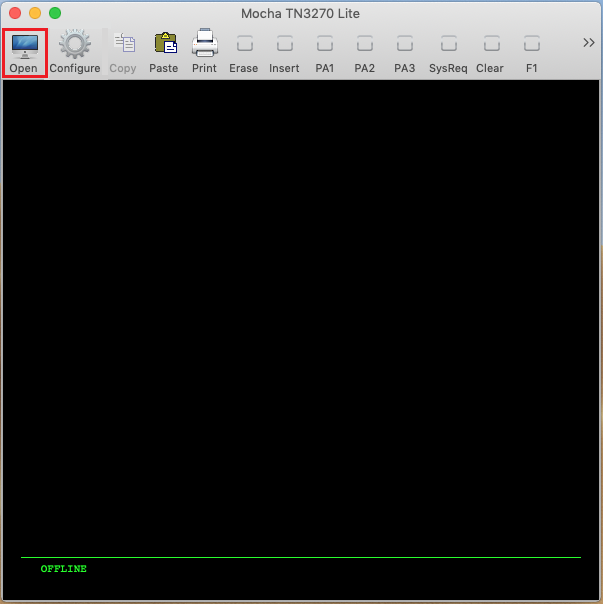 Click Open button at top left
