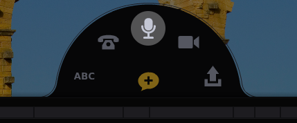 Microphone button in top middle