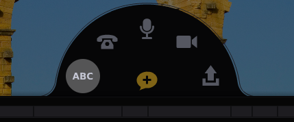 ABC icon to record comment by typing text