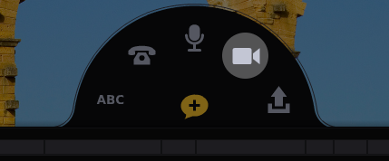 Camera icon to record comment using webcam