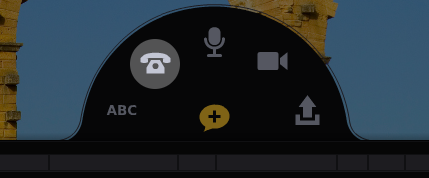 Telephone icon to record comment