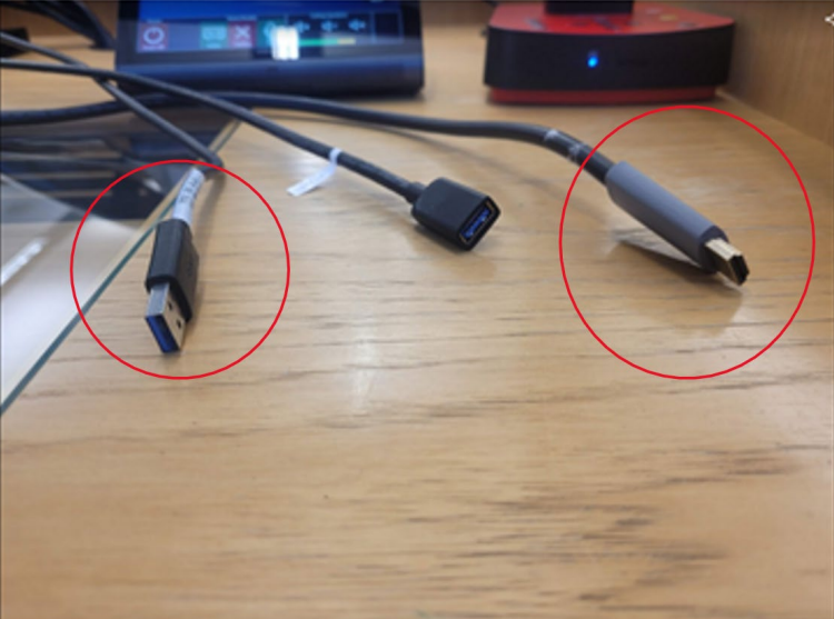 USB and HDMI cables to connect to laptop or Macbook
