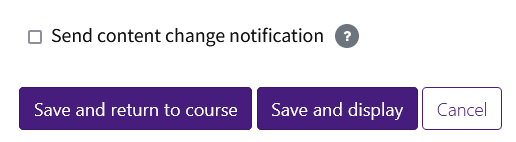 Send content change notification activity option