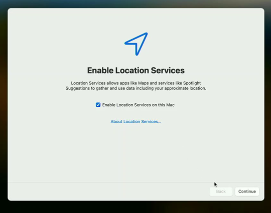 enabling location services