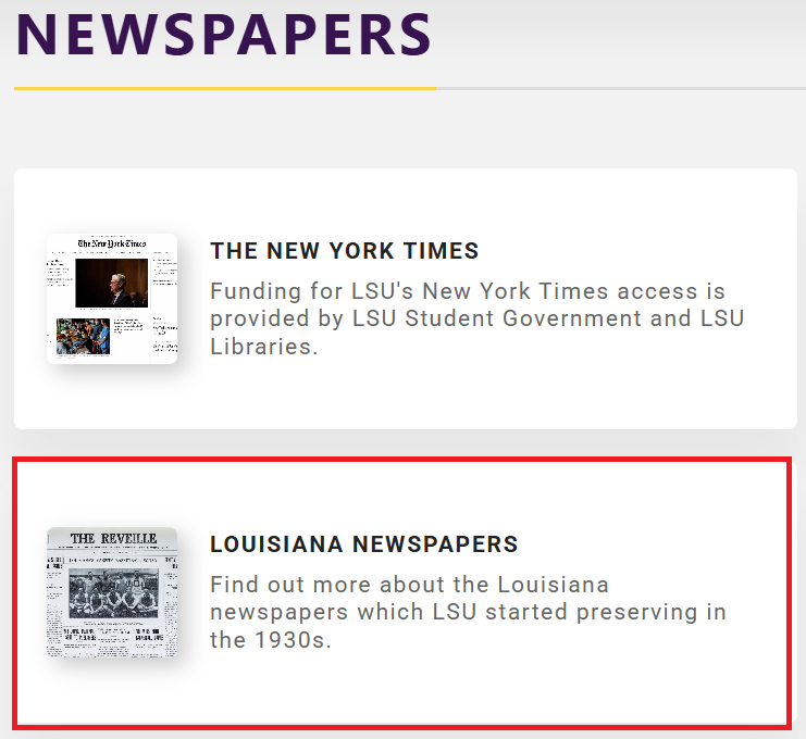 Louisiana Newspapers button