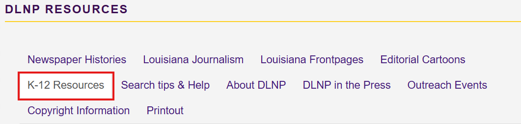 K-12 Resource Button