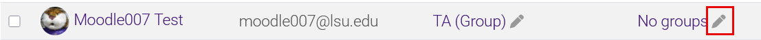 edit icon next to "no groups"