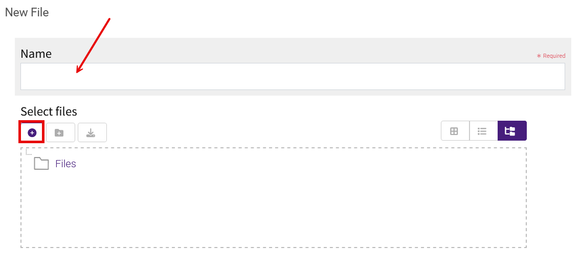 File settings page top