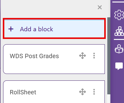 Add a block highlighted