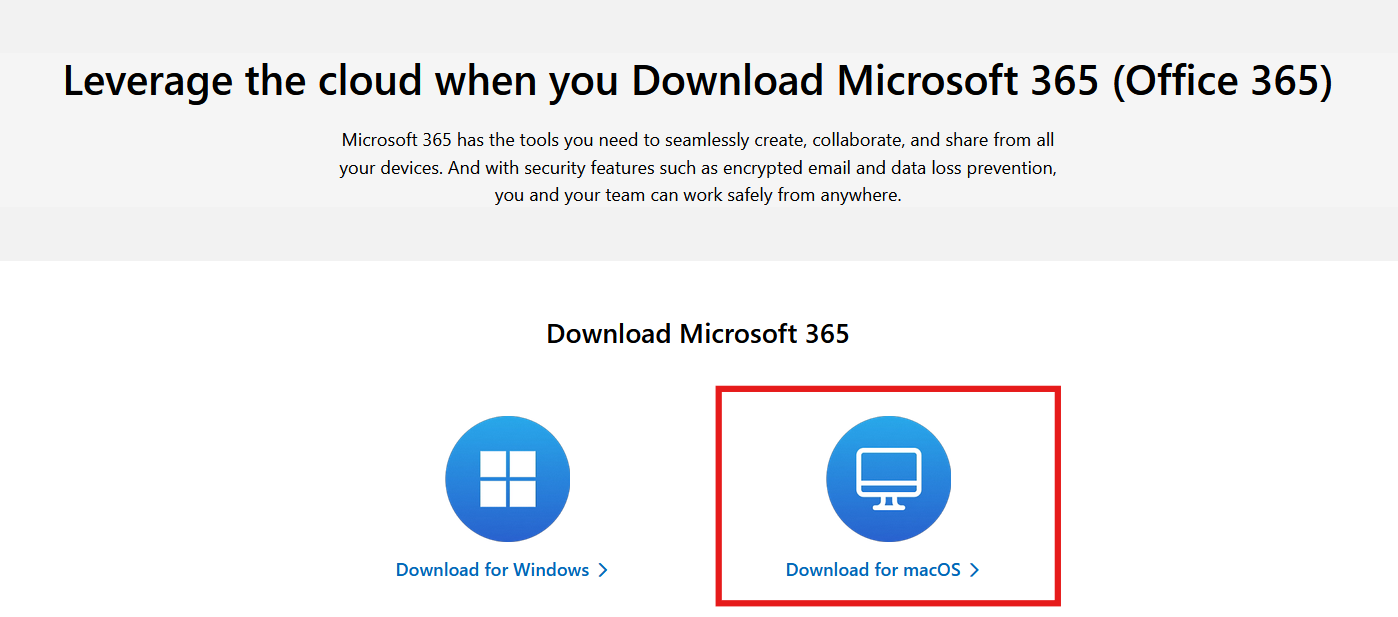 download office 365 section
