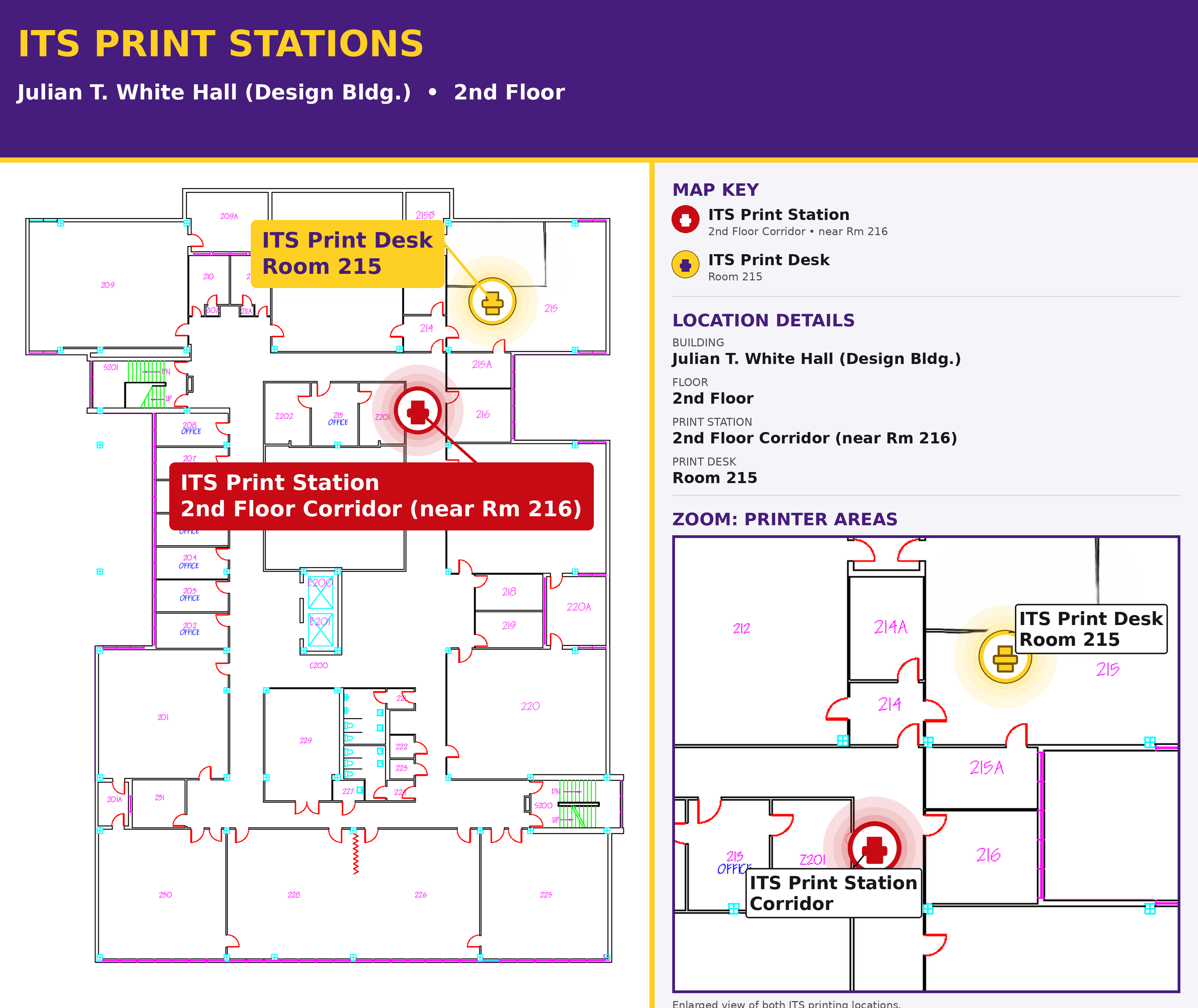 JTW Pharos Printer Map